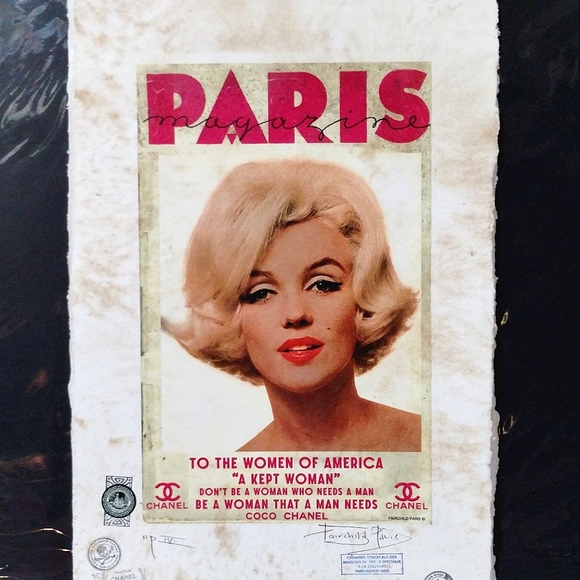 Marilyn Monroe, Paris Magazine, with Coco Chanel Quote..Print by Fairchild Paris - Picture 5 of 10